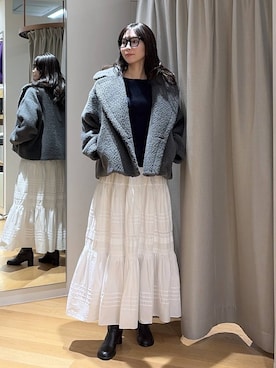 「アイテム（ピーコート）」を使った、みかさん（レディース・174cm・30代）の秋コーディネート