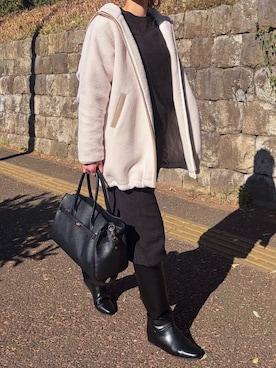 「アイテム（セットアップ）」を使った、みかさん（レディース・174cm）の冬コーディネート