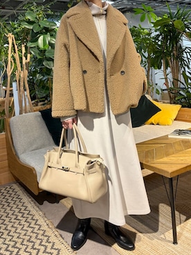 「アイテム（ピーコート）」を使った、みかさん（レディース・174cm・30代）の冬コーディネート