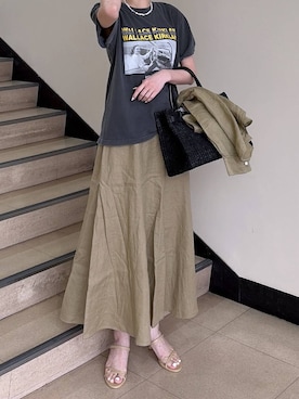 「COTTO（コトゥー）のアイテム」を使った、みかさん（レディース・174cm）の春コーディネート