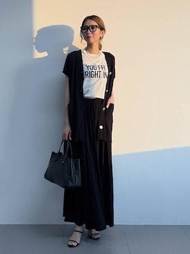 「アイテム（セットアップ）」を使った、みかさん（レディース・174cm）の春コーディネート