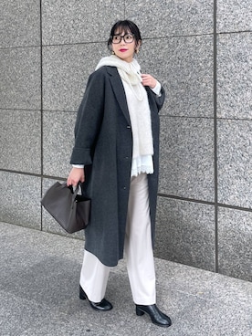「アイテム（ネックウォーマー/スヌード）」を使った、みかさん（レディース・174cm）の秋コーディネート