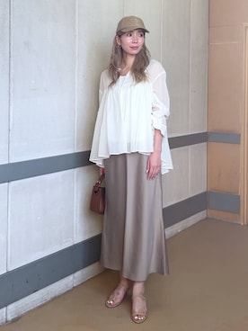 「アイテム（帽子）」を使った、みかさん（レディース・174cm・30代）の夏コーディネート