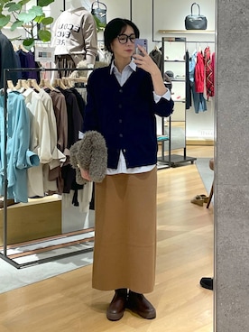 「アイテム（バングル/リストバンド）」を使った、みかさん（レディース・174cm・30代）の秋コーディネート
