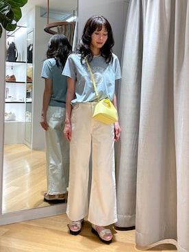 「メガネ」｜「アイテム（アクセサリー）」を使った、みかさん（レディース・174cm）の夏コーディネート