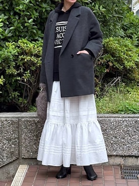 「アイテム（トートバッグ）」を使った、みかさん（レディース・174cm）の夏コーディネート