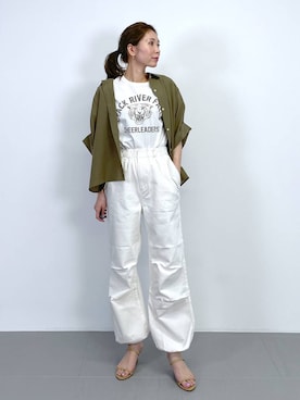 「surt（サート）のアイテム（トップス）」を使った、みかさん（レディース・174cm）の春コーディネート