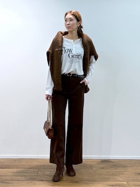 「MILOS（ミロス）のアイテム」を使った、みかさん（レディース・174cm）の秋コーディネート