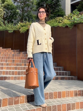 「MOHI（モヒ）のアイテム」を使った、みかさん（レディース・174cm）の秋コーディネート