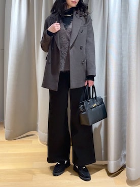 「アイテム（バングル/リストバンド）」を使った、みかさん（レディース・174cm）の秋コーディネート