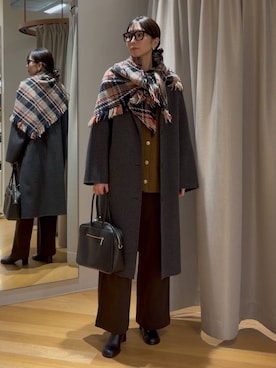 「アイテム（チェスターコート）」を使った、みかさん（レディース・174cm・30代）の秋コーディネート