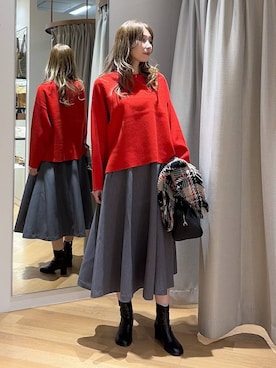 「BARNYARDSTORM」｜みかさん（レディース・174cm）の冬コーディネート