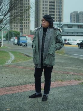 「軍物」｜「アイテム（帽子）」を使った、YOGAさん（メンズ・170cm）の春コーディネート
