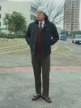 「紳士」｜YOGAさん（メンズ・170cm）の冬コーディネート