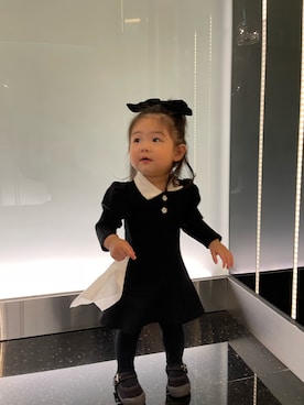 「NOのアイテム」を使った、niniさん（キッズ・80cm）の春コーディネート