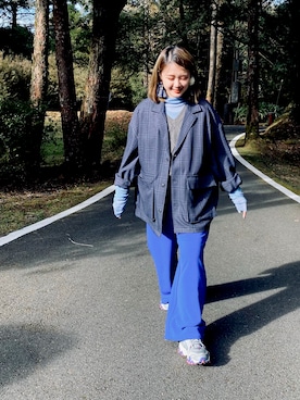 「blue」｜「アイテム（その他）」を使った、menghanさん（レディース・158cm）の冬コーディネート