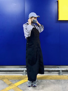 「BEAMS（ビームス）のアイテム（オールインワン・サロペット）」を使った、menghanさん（レディース・158cm）の春コーディネート