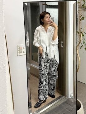 「アイテム（ローファー）」を使った、shihoさん（レディース・165cm）の夏コーディネート