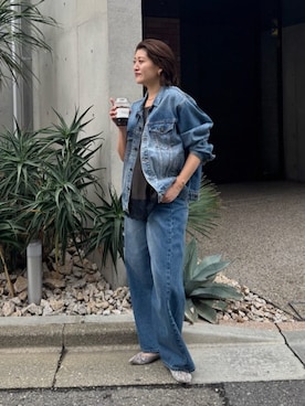 「アイテム（デニムジャケット）」を使った、shihoさん（レディース・165cm・30代）の秋コーディネート