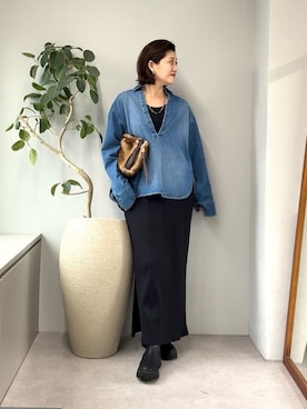 「アイテム（ワンピース/ドレス）」を使った、shihoさん（レディース・165cm）の秋コーディネート