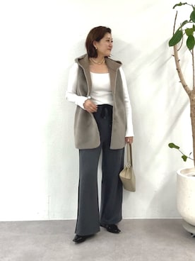 「RIVE DROITE（リヴドロワ）のアイテム（アクセサリー）」を使った、shihoさん（レディース・165cm）の秋コーディネート