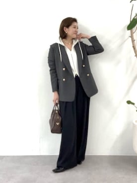 「アイテム（パーカー）」を使った、shihoさん（レディース・165cm・30代）の秋コーディネート