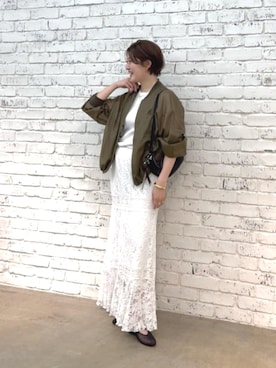 「RIVE DROITE（リヴドロワ）のアイテム（バッグ）」を使った、shihoさん（レディース・165cm）の春コーディネート