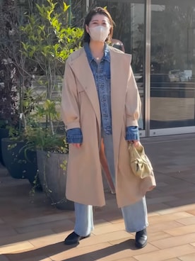 「RIVEDROITE」｜「アイテム（デニムジャケット）」を使った、shihoさん（レディース・164cm）の冬コーディネート