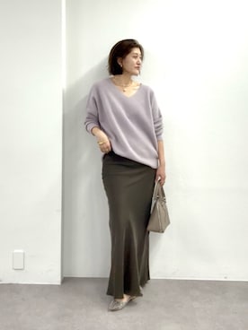 「アイテム（チョーカー）」を使った、shihoさん（レディース・165cm）の冬コーディネート