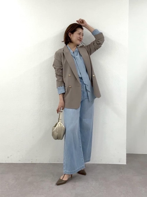 新色追加/抜け感】デニムボウタイシャツ（シャツ/ブラウス）｜RIVE