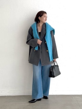 「アイテム（ボストンバッグ）」を使った、shihoさん（レディース・165cm）の秋コーディネート