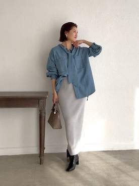 「RIVE DROITE（リヴドロワ）のアイテム」を使った、shihoさん（レディース・165cm）の冬コーディネート