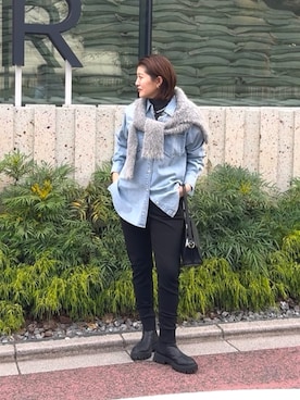 「アイテム（ネックレス）」を使った、shihoさん（レディース・165cm・30代）の秋コーディネート