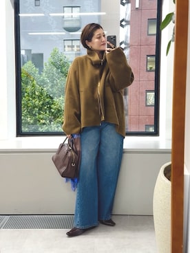 「アイテム（その他アウター）」を使った、shihoさん（レディース・165cm・30代）の秋コーディネート