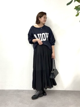 「アイテム（スカート）」を使った、shihoさん（レディース・165cm）の秋コーディネート