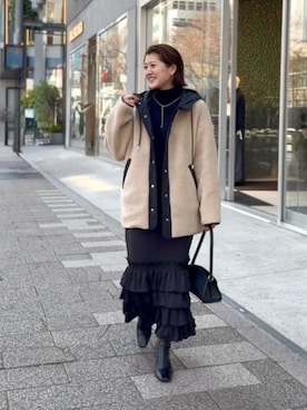 「アイテム（その他アウター）」を使った、shihoさん（レディース・165cm・30代）の冬コーディネート