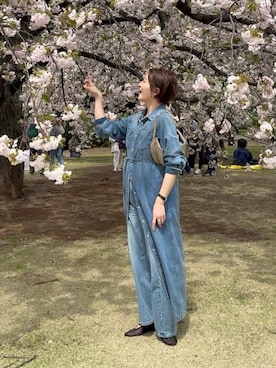 「RIVE DROITE（リヴドロワ）のアイテム（バッグ）」を使った、shihoさん（レディース・165cm）の春コーディネート