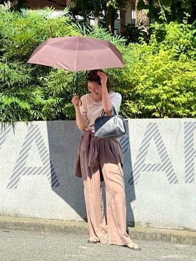 「アイテム（ボストンバッグ）」を使った、shihoさん（レディース・165cm）の夏コーディネート