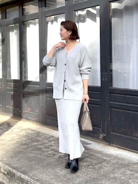 「アイテム（チョーカー）」を使った、shihoさん（レディース・165cm）の冬コーディネート