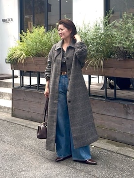 「アイテム（ステンカラーコート）」を使った、shihoさん（レディース・165cm）の秋コーディネート