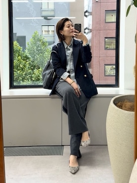 「アイテム（テーラードジャケット）」を使った、shihoさん（レディース・165cm・30代）の秋コーディネート