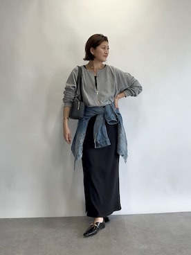 「アイテム（デニムジャケット）」を使った、shihoさん（レディース・165cm）の夏コーディネート