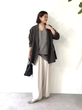 「アイテム（キャミソール）」を使った、shihoさん（レディース・165cm）の秋コーディネート