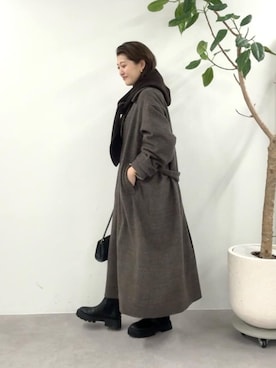 「アイテム（ステンカラーコート）」を使った、shihoさん（レディース・165cm・30代）の秋コーディネート