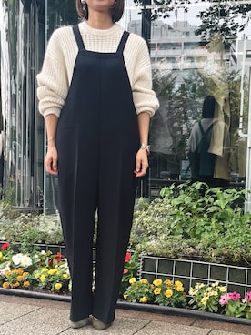 「秋冬」｜「アイテム（サロペット/オーバーオール）」を使った、san🦔さん（レディース・158cm）の秋コーディネート