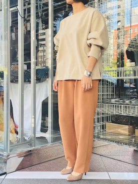 「おとなコーデ」｜「アイテム（Tシャツ/カットソー）」を使った、san🦔さん（レディース・158cm）の秋コーディネート