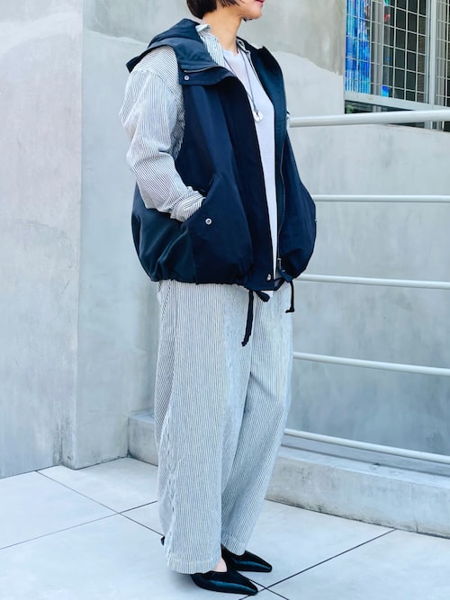 Munich ミューニックブルゾン ネイビー MUNICH(ミューニック) デニム×ナイロンツイルドッキングトラッカー