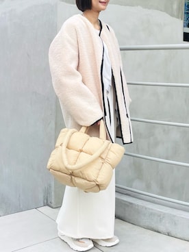 「アイテム（ノーカラーコート）」を使った、san🦔さん（レディース・158cm）の冬コーディネート