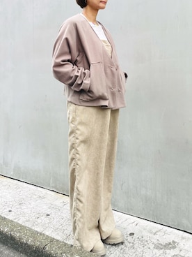 「アイテム（サロペット/オーバーオール）」を使った、san🦔さん（レディース・158cm）の秋コーディネート