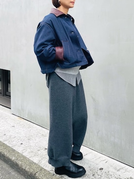 「アイテム（カバーオール）」を使った、san🦔さん（レディース・158cm）の秋コーディネート